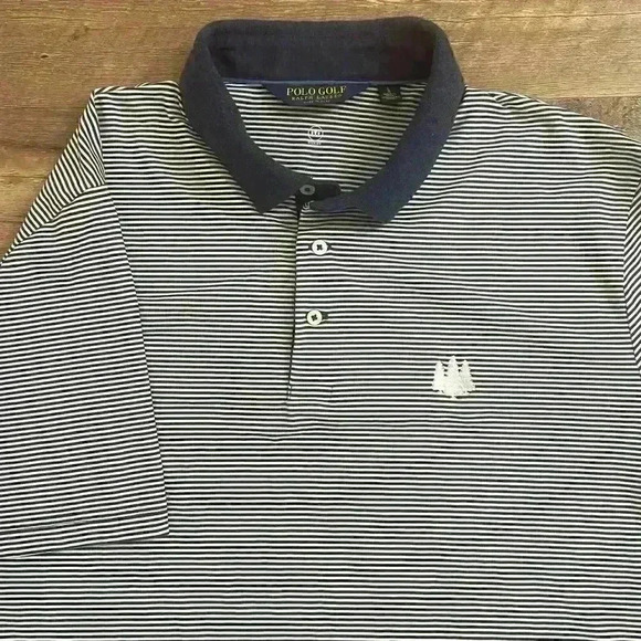 Polo Golf Performance Ralph Lauren Moisture Wicking Blue Striped Men's Sz L - Picture 3 of 9